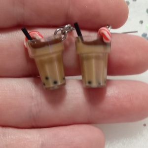 Karácsonyi Bubi kávé fülbevaló   - ékszer - fülbevaló - lógó fülbevaló - Meska.hu