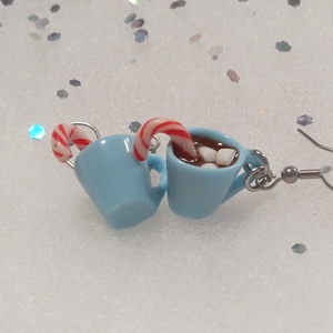 Karácsonyi forrócsoki fülbevaló   - ékszer - fülbevaló - lógó fülbevaló - Meska.hu