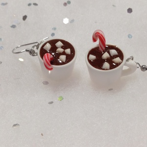 Karácsonyi forrócsoki fülbevaló   - ékszer - fülbevaló - lógó fülbevaló - Meska.hu