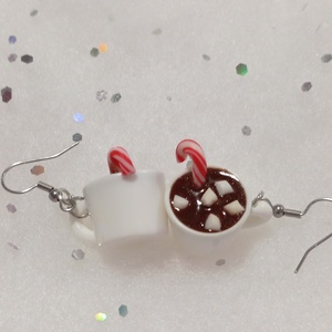 Karácsonyi forrócsoki fülbevaló   - ékszer - fülbevaló - lógó fülbevaló - Meska.hu