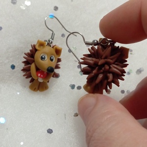 Süni fülbevaló  - ékszer - fülbevaló - lógó fülbevaló - Meska.hu