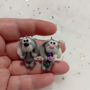 Nyuszi pár  fülbevaló  - ékszer - fülbevaló - lógó fülbevaló - Meska.hu