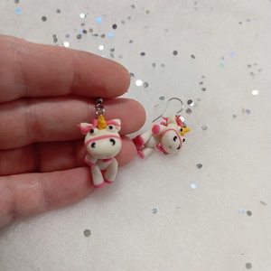 Unikornis  fülbevaló  - ékszer - fülbevaló - lógó fülbevaló - Meska.hu