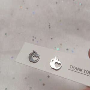 Az alma  bedugós fülbevaló   - ékszer - fülbevaló - pötty fülbevaló - Meska.hu