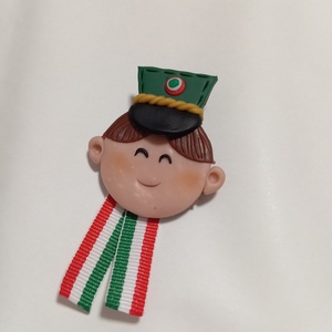 Magyar leányka trikolor kitűző fufrus  - ékszer - kitűző és bross - Meska.hu