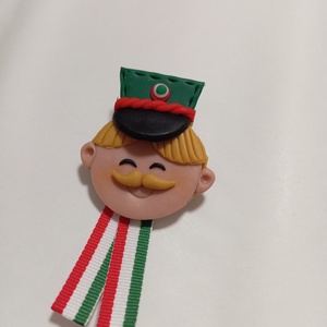 Magyar leányka trikolor kitűző fufrus  - Meska.hu