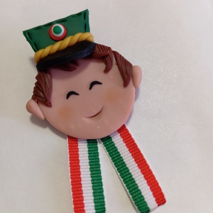 Magyar leányka trikolor kitűző fufrus  - ékszer - kitűző és bross - Meska.hu