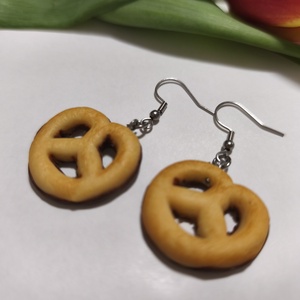 Csokis perec fülbevaló  - ékszer - fülbevaló - lógó fülbevaló - Meska.hu