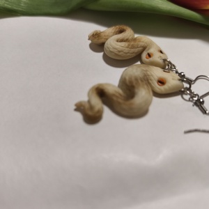 Kígyó fülbevaló  - ékszer - fülbevaló - lógó fülbevaló - Meska.hu