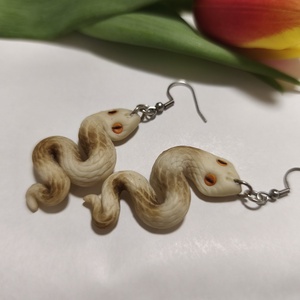 Kígyó fülbevaló  - ékszer - fülbevaló - lógó fülbevaló - Meska.hu