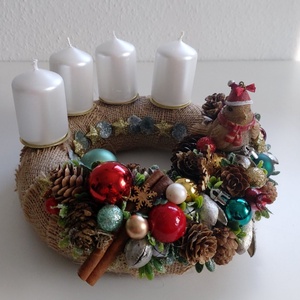 Madárdíszes adventi koszorú - karácsony - adventi díszek - adventi koszorú - Meska.hu
