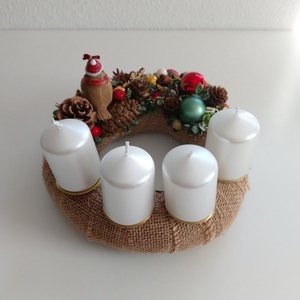 Madárdíszes adventi koszorú - karácsony - adventi díszek - adventi koszorú - Meska.hu