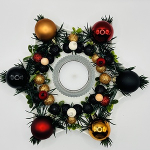 Karácsonyi asztaldísz a Bucs színeiben  - karácsony - karácsonyi lakásdekoráció - ünnepi asztaldekoráció - Meska.hu