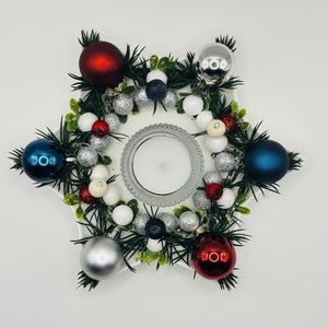 Karácsonyi asztaldísz a Patriots színeiben  - karácsony - karácsonyi lakásdekoráció - ünnepi asztaldekoráció - Meska.hu