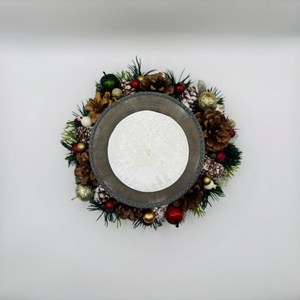 Karácsonyi asztaldísz erdei hangulattal - karácsony - karácsonyi lakásdekoráció - ünnepi asztaldekoráció - Meska.hu