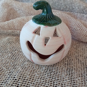 Kerámia töklámpás  - halloweeni tök és lámpás - halloweeni tök és lámpás - Meska.hu