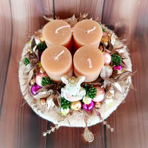 Adventi koszorú  - karácsony - adventi díszek - adventi koszorú - Meska.hu