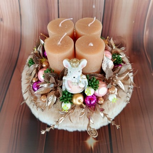 Adventi koszorú  - karácsony - adventi díszek - adventi koszorú - Meska.hu