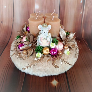 Adventi koszorú , Karácsony, Adventi díszek, Adventi koszorú, Virágkötés, MESKA