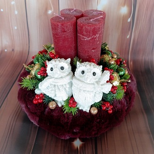 Adventi koszorú , Karácsony, Adventi díszek, Adventi koszorú, Virágkötés, MESKA