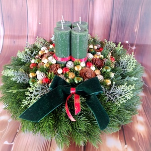 Adventi koszorú  - karácsony - adventi díszek - adventi koszorú - Meska.hu