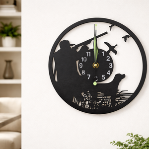 Vadászos falióra - otthon & életmód - dekoráció - fali és függő dekoráció - falióra & óra - Meska.hu