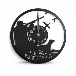 Vadászos falióra, Otthon & Életmód, Dekoráció, Fali és függő dekoráció, Falióra & óra, Famegmunkálás, MESKA