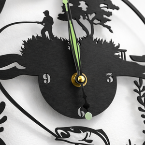 Horgászos falióra - otthon & életmód - dekoráció - fali és függő dekoráció - falióra & óra - Meska.hu