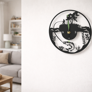 Horgászos falióra - otthon & életmód - dekoráció - fali és függő dekoráció - falióra & óra - Meska.hu