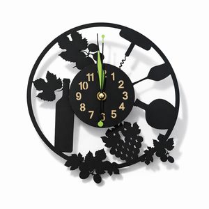 Boros, szőlős falióra, Otthon & Életmód, Dekoráció, Fali és függő dekoráció, Falióra & óra, Famegmunkálás, MESKA