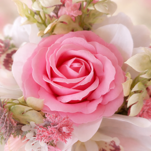 Rózsás virágbox orchideával � elegáns asztaldísz - otthon & életmód - dekoráció - asztal és polc dekoráció - asztaldísz - Meska.hu