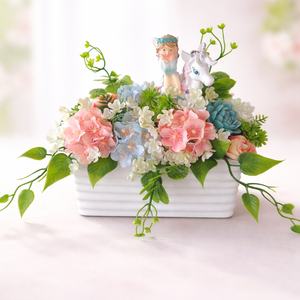 Tündéres-unikornisos asztaldísz , Otthon & Életmód, Virágdekoráció, Virágdíszek, Asztali virágdísz, Virágkötés, MESKA