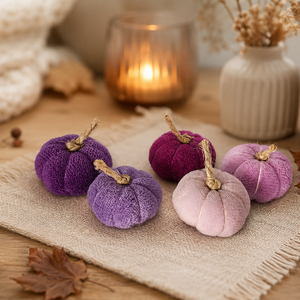Bársony textil tök szett � 5 db - Meska.hu