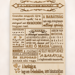 A legjobb barát � gravírozott fatábla - otthon & életmód - dekoráció - kép & falikép - táblakép - Meska.hu