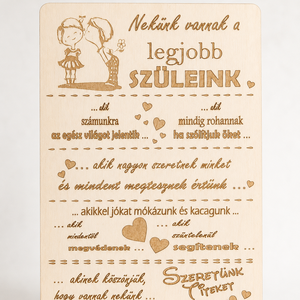 Legjobb szülők � gravírozott fatábla - Meska.hu