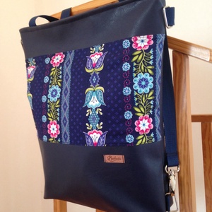 3in1 táska kék- magyaros minta - Meska.hu