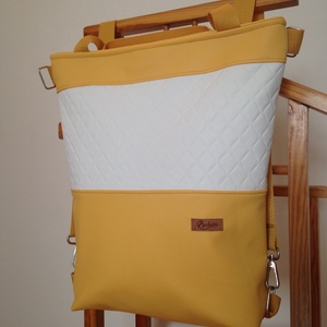 3in1 táska okkersárga- fehér - Meska.hu