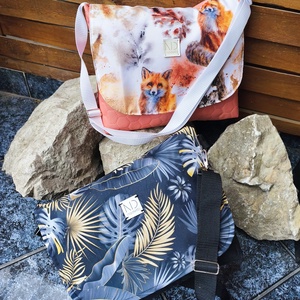 Közepes méretű oldaltáska  - táska & tok - kézitáska & válltáska - vállon átvethető táska - Meska.hu