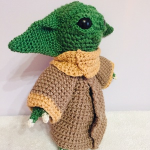 Horgolt Baby Yoda - játék & sport - plüssállat & játékfigura - más figura - Meska.hu