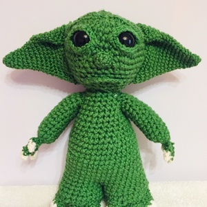 Horgolt Baby Yoda - játék & sport - plüssállat & játékfigura - más figura - Meska.hu