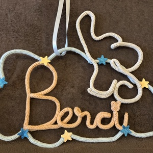 Egyedi névdekorácio - baba - mama - babaszoba dekoráció - baba névtábla - Meska.hu