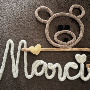 Egyedi névdekorácio - baba - mama - babaszoba dekoráció - baba névtábla - Meska.hu