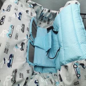 Bevásárlókocsi huzat és autós fejpánt gyereküléshez  - baba - mama - utazási kellékek - bevásárlókocsi huzat - Meska.hu