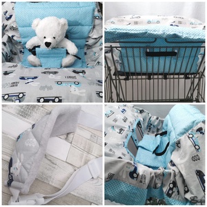 Bevásárlókocsi huzat és autós fejpánt gyereküléshez  - baba - mama - utazási kellékek - bevásárlókocsi huzat - Meska.hu