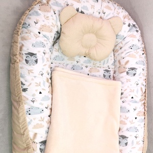 Babafészek  levehető huzattal  - otthon & életmód - babaszoba, gyerekszoba - babafészek - Meska.hu