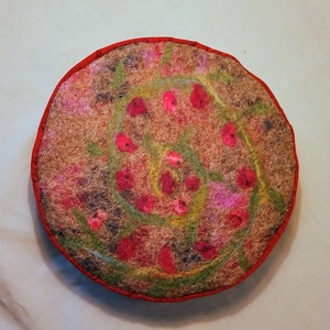 Meditációs ülőpárna, jógapárna nemezelt gyapjú ülőlappal Borbolya - játék & sport - sport és kikapcsolódás - jóga, pilates, torna - jógapárna - Meska.hu