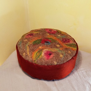 Meditációs ülőpárna, jógapárna nemez ülőlappal Csenge, Játék & Sport, Sport és kikapcsolódás, Jóga, pilates, torna, Jógapárna, Nemezelés, Varrás, MESKA