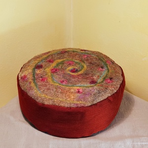 Meditációs ülőpárna, jógapárna nemez ülőlappal Turbolya, Játék & Sport, Sport és kikapcsolódás, Jóga, pilates, torna, Jógapárna, Nemezelés, Varrás, MESKA