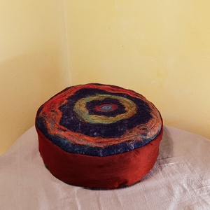 Meditációs ülőpárna, jógapárna nemez ülőlappal Merkaba - Meska.hu