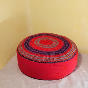 Meditációs ülőpárna, jógapárna horgolt ülőlappal Mintaka - Meska.hu